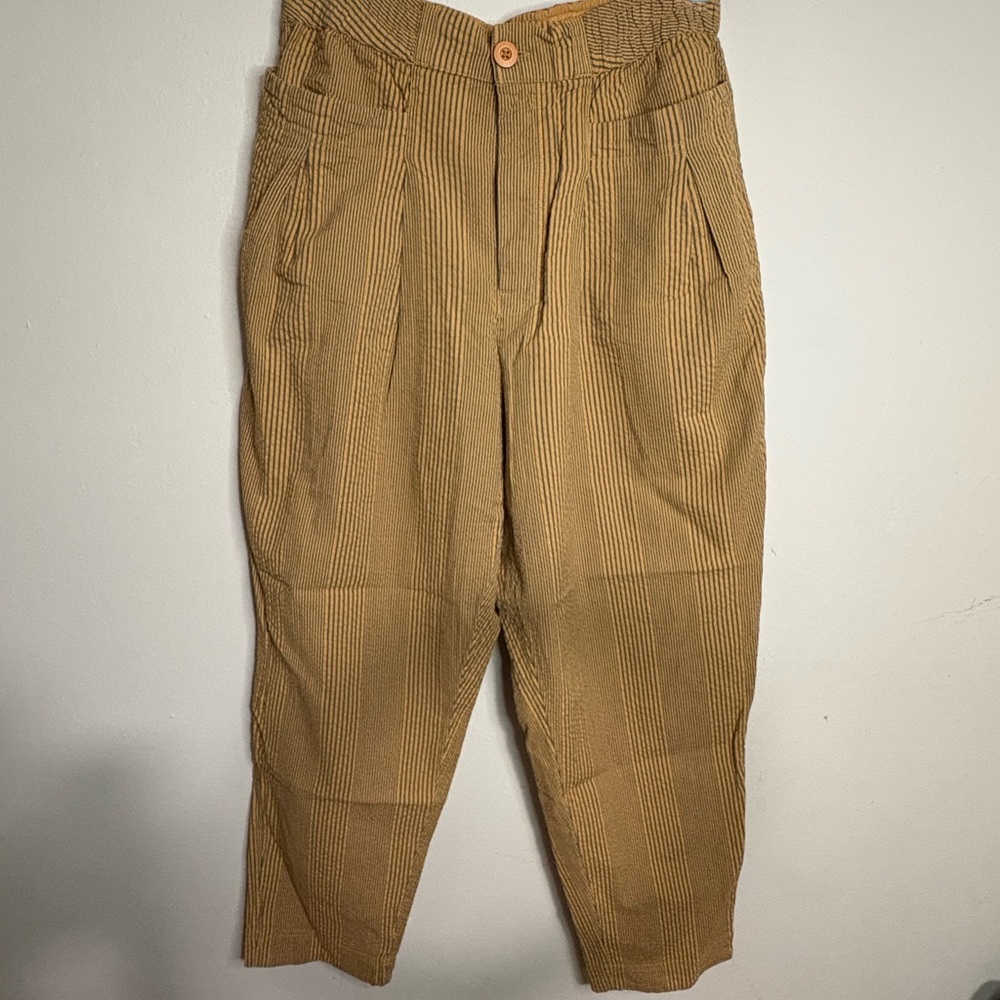 Free People Mustard Corduroy Tapered Pants
